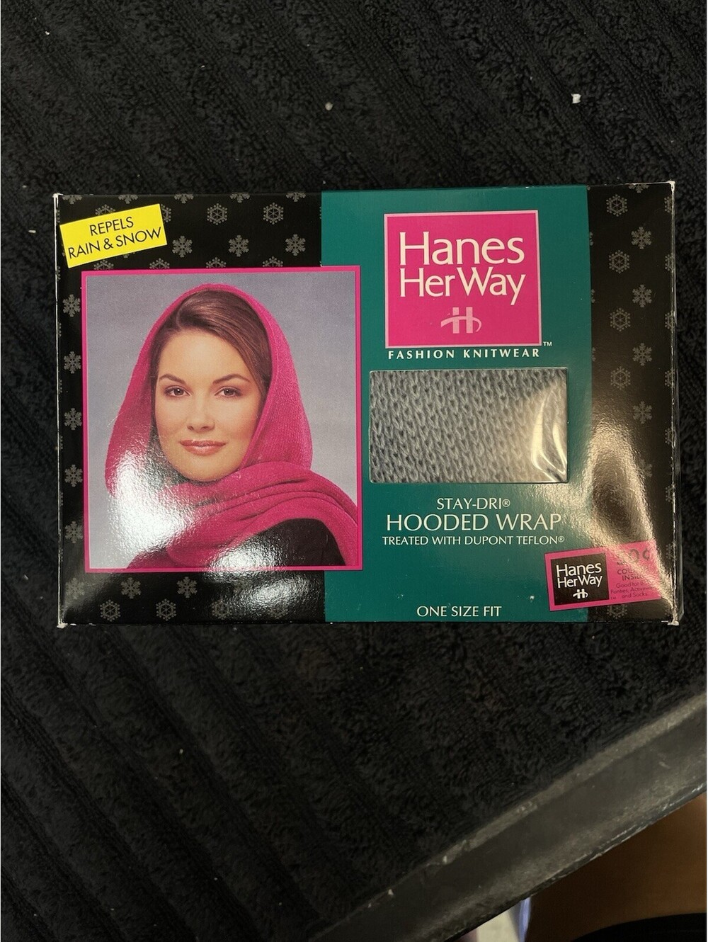 Vtg Hanes Her Way Stay Dri Hooded Wrap Grey